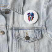 Australian Shepherd Dog Colorful Button (Beispiel)