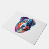 Australian Shepherd Dog Colorful Fußmatte (Schrägansicht)