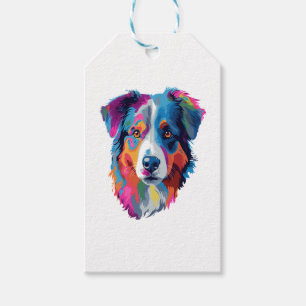 Australian Shepherd Dog Colorful Geschenkanhänger