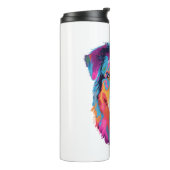 Australian Shepherd Dog Colorful Thermosbecher (Nach links gedreht)