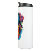Australian Shepherd Dog Colorful Thermosbecher (Nach rechts gedreht)