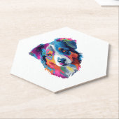 Australian Shepherd Dog Colorful Untersetzer (angewinkelt)