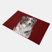 Australian Shepherd Dog Fußmatte (Schrägansicht)