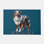 Australian Shepherd Dog Fußmatte (Vorderseite)