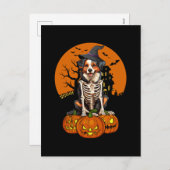 Australian Shepherd Dog Halloween Feiertagspostkarte (Vorne/Hinten)