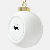 Australian Shepherd Dog - Halloween Moon Silhouett Keramik Kugel-Ornament (Rechts)