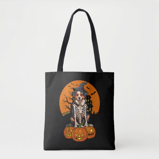Australian Shepherd Dog Halloween Tasche (Vorderseite)