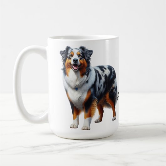 Australian Shepherd Dog Kaffeetasse (Links)
