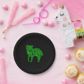 Australian Shepherd Dog Kleeblatt St Patrick Day Pappteller (Party)