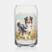 Australian Shepherd Dog Merle Long Schwanz Dosenglas (Rückseite)