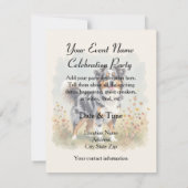 Australian Shepherd Dog Merle Long Tail Einladung (Rückseite)