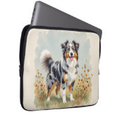 Australian Shepherd Dog Merle Long Tail Laptopschutzhülle (Vorne Rechts)