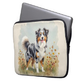 Australian Shepherd Dog Merle Long Tail Laptopschutzhülle (Vorderseite Links)