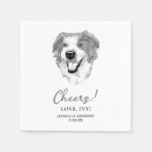 Australian Shepherd Dog Personalisiert Cheers Serviette (Vorderseite)