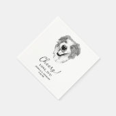Australian Shepherd Dog Personalisiert Cheers Serviette (Ecke)