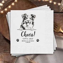 Australian Shepherd Dog Personalisiert Cheers Serviette