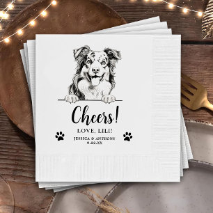 Australian Shepherd Dog Personalisiert Cheers Serviette