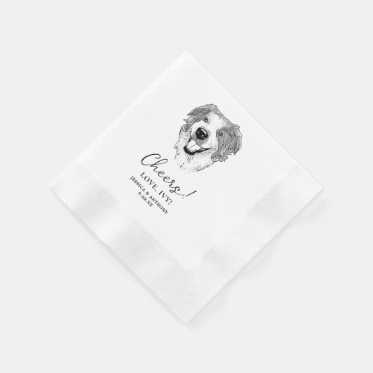 Australian Shepherd Dog Personalisiert Cheers Serviette (Ecke)