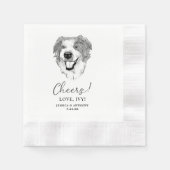 Australian Shepherd Dog Personalisiert Cheers Serviette (Vorderseite)