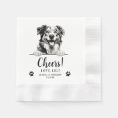Australian Shepherd Dog Personalisiert Cheers Serviette (Vorderseite)