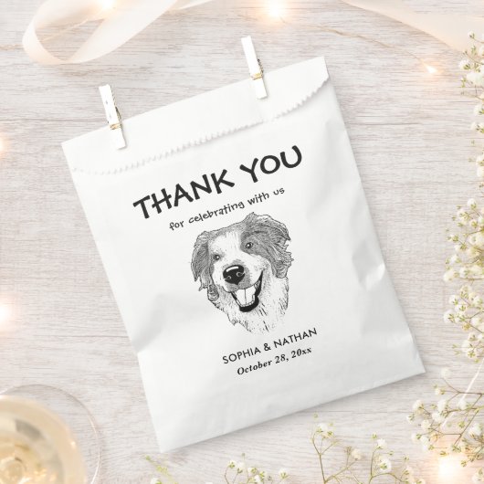Australian Shepherd Dog Personalisiert Danke Geschenktütchen (Ausgeschnitten)