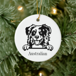 Australian Shepherd dog Personalisiert Pet Ornamen Keramik Ornament