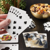 Australian shepherd dog portrait spielkarten (In Situ)