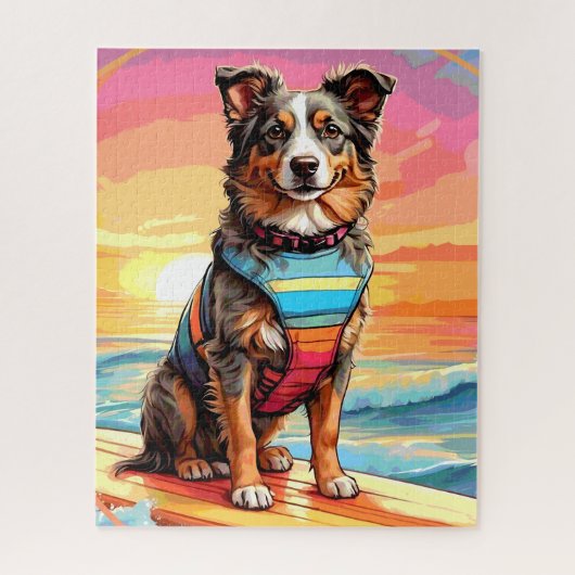 Australian Shepherd dog Puzzle (Vertikal)