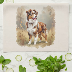 Australian Shepherd Dog Red Merle Aussie Geschirrtuch
