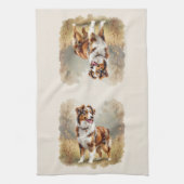 Australian Shepherd Dog Red Merle Aussie Geschirrtuch (Vertikal)