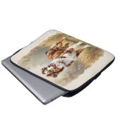 Australian Shepherd Dog Red Merle Aussie Laptopschutzhülle (Vorne Knopf)