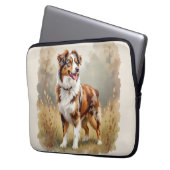 Australian Shepherd Dog Red Merle Aussie Laptopschutzhülle (Vorderseite Links)