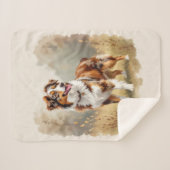 Australian Shepherd Dog Red Merle Aussie Sherpadecke (Vorderseite (Horizontal))