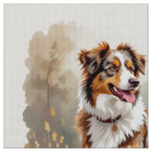 Australian Shepherd Dog Red Merle Aussie Stoff (Nahaufnahme)