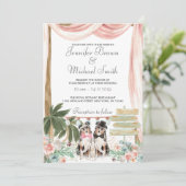 Australian Shepherd Dog Rustic Einladung (Stehend Vorderseite)