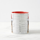 Australian Shepherd Dog Santa Christmas Tasse (Zentrum)