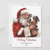 Australian Shepherd Dog Santa Claus Weihnachten (Vorderseite)