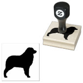 Australian Shepherd Dog Silhouette Rubber Briefmar Gummistempel (Stempel)