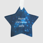 Australian Shepherd Dog Star Personalisiert Orname Ornament (Rückseite)