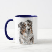 Australian Shepherd Dog Tasse (Links)