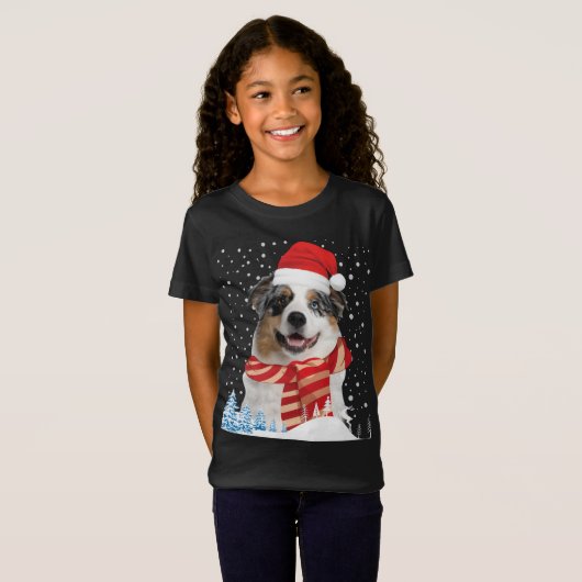 Australian Shepherd Dog Ugly Christmas Sweater Fun T-Shirt (Vorne ganz)
