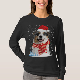 Australian Shepherd Dog Ugly Christmas Sweater Fun T-Shirt
