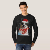Australian Shepherd Dog Ugly Christmas Sweater Fun T-Shirt (Vorne ganz)