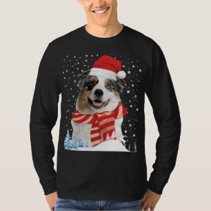 Australian Shepherd Dog Ugly Christmas Sweater Fun T-Shirt