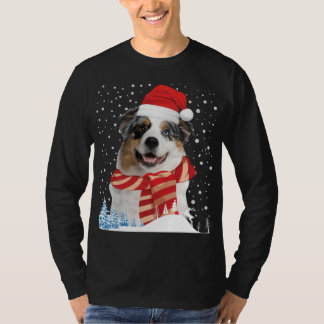 Australian Shepherd Dog Ugly Christmas Sweater Fun T-Shirt