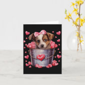 Australian Shepherd Dog Valentines Puppy Love Hear Karte (Gelbe Blume)