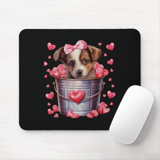 Australian Shepherd Dog Valentines Puppy Love Hear Mousepad (Mit Mouse)