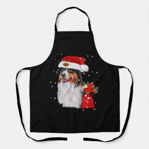 Australian Shepherd Dog Weihnachtsmannmütze Weihna Schürze