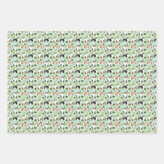 Australian Shepherd Dogs Geschenkpapier Set (Vorderseite 2)