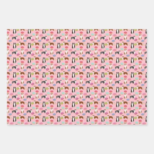 Australian Shepherd Dogs Geschenkpapier Set (Vorderseite)